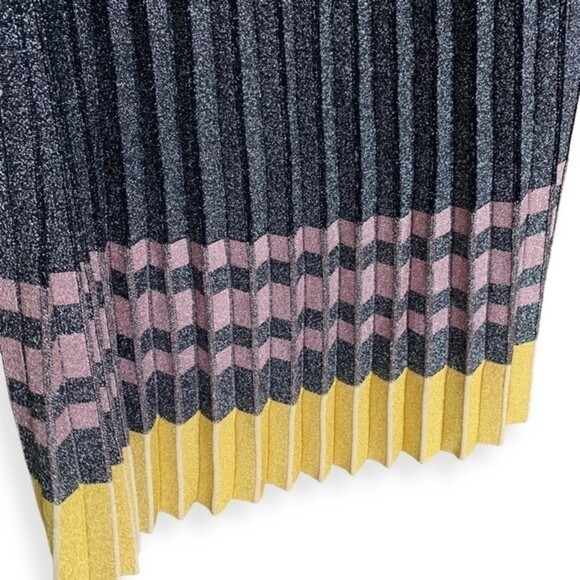 Pleated Skirt Pleated Metallic Knit Flowy Skirt SOLD - Picture 9 of 14